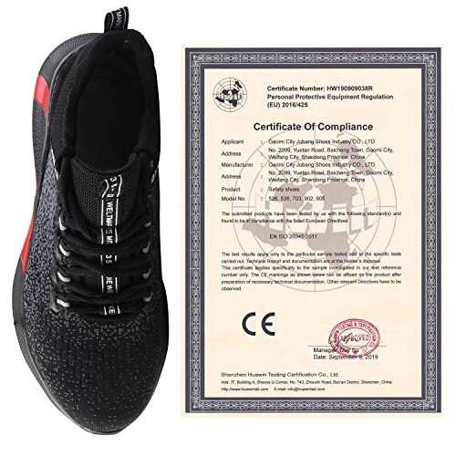 UCAYALI Zapato de Seguridad Hombre Zapatilla de Trabajo con Punta de Acero Ligero Antideslizantes Calzado Industrial Transpirable(Camuflaje Negro, 41 EU)