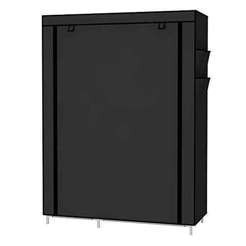 UDEAR Armario Closet Organizador Plegable para Ropa Ropero Resistente al Polvo Guardarropa,Negro