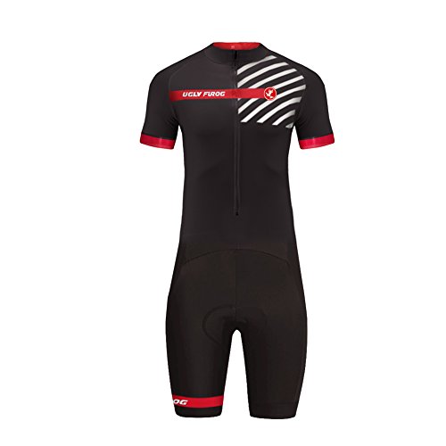 UGLY FROG 2018 Nuevos Hombres Manga Corto del Verano Transpirable Ciclismo Skinsuit Sets con Gel Pad Exterior Sportswear Triatlón Ropa Bodies LTFZ02