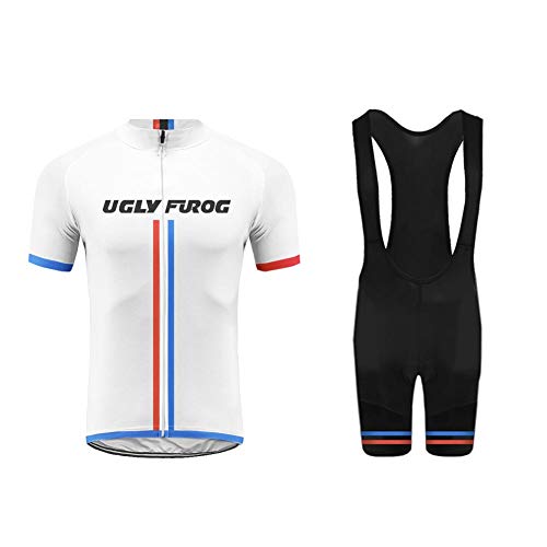 UGLY FROG 2019 Bike Wear De Manga Corto Maillot+ Pantalones Cortos Mangas Cortas de Ciclismo Ropa Maillot Transpirable para Deportes al Aire Libre Ciclo Bicicleta Equipacion Ciclista DTMX01