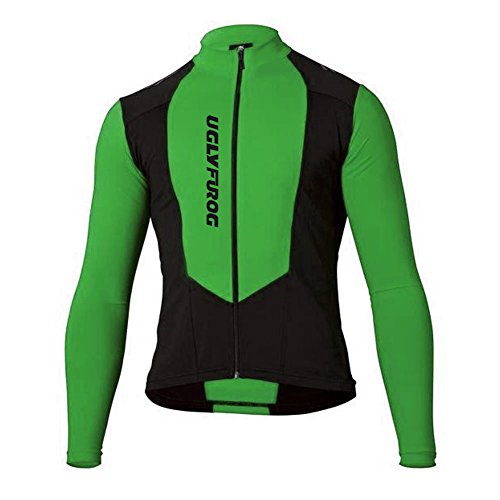 UGLY FROG Ciclismo Hombres Manga Larga Invierno Lana Calentar Ropa Ciclismo, Chaqueta Paraviento Windstopper y Repelente al Agua