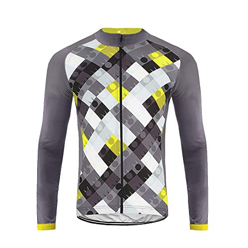 UGLY FROG Conjunto de Ropa de Ciclismo - Jersey de Manga Larga y Zip Completo+ Pantalones de Acolchado 3D Cómodo Respirable Secado Rápido - Ropa Deportivo para Bicicleta de Montaña CXML05F