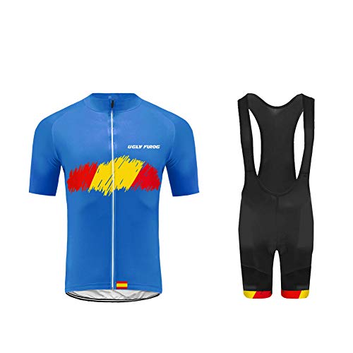 UGLY FROG Conjunto Ropa Equipacion Bike Wear Ciclismo Hombre Bicycle Maillots Manga Corta Verano Transpirable Secado Rápido Cycling Top Verano Camiseta de Ciclistas Ropa Ciclismo