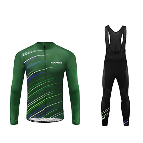 UGLY FROG Maillot Ciclismo Hombre, Maillot Ciclismo Manga Larga y Culotte Ciclismo con 3D Gel Acolchado para Verano Deportes al Aire Libre Ciclo Bicicleta CXML07