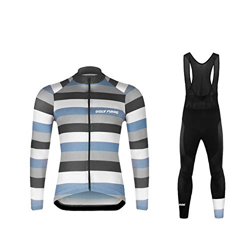 UGLY FROG Manga Larga Maillot Ciclismo De Hombre Winter with Fleece Ropa De Triatlon Transpirables Winter with Fleece