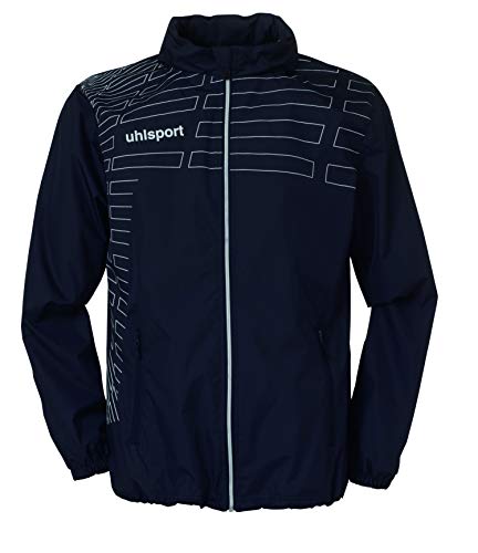 uhlsport Match Allweather Jacket Chándal Entretiempo/Chaqueta De Lluvia, Chubasquero, Hombre, Azul Marino/Blanco, XL