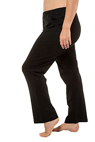 Ulla Popken Hose, Bootcut, Pantalones para Mujer, Negro (Schwarz 10), 62