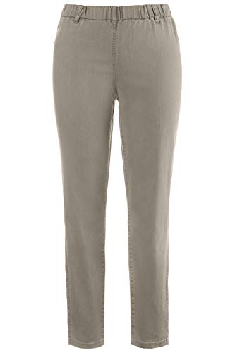 Ulla Popken Jeggings Overdyed Mit Gürtelschlaufen, Vaqueros para Mujer, Gris (Taupe 14), 64