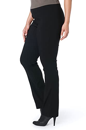 Ulla Popken Klassische Bengalin Hose Pantalón, Negro (Schwarz 10), 64 para Mujer