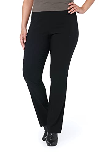 Ulla Popken Klassische Bengalin Hose Pantalón, Negro (Schwarz 10), 64 para Mujer