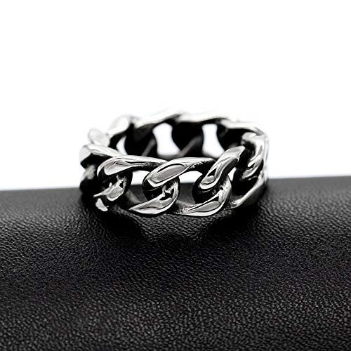 Uloveido Men Motorcyel Chain Jewelry Ring Anillos de Motorista Punk de Acero Inoxidable Boys Men Birthday Anniversary Party Jewelry Ring Y519