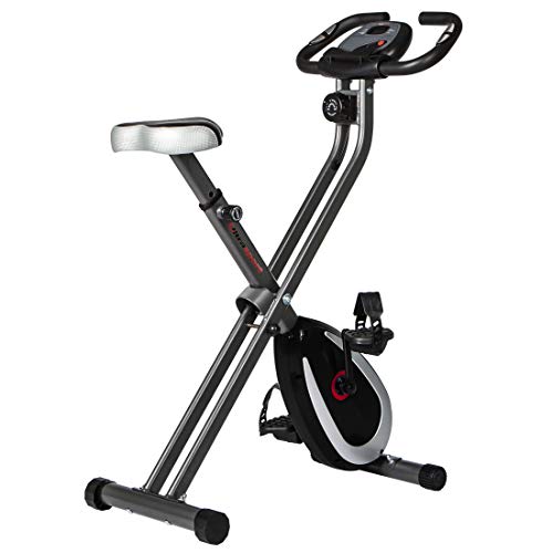 Ultrasport F-Bike 250 Bicicleta estática con Ordenador y App, Sensor de pulsaciones, Plegable, sin Respaldo & App, Unisex, Gris Oscuro/Negro