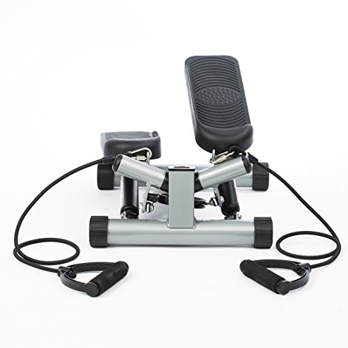 Ultrasport Máquina de step Swing Stepper con cintas de entrenamiento / aparato de entrenamiento Stepper con consola inalámbrica – stepper Up-Down para principiantes y usuarios avanzados, step pequeño