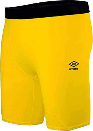 UMBRO Core Power Short Térmico, Hombre, Amarillo, M