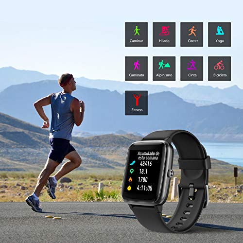 UMIDIGI Reloj Inteligente Smartwatch Impermeable IP68 para Hombre Mujer niños, Pulsera de Actividad Inteligente con Monitor de Sueño Contador de Caloría Pulsómetros Podómetro para Android iOS