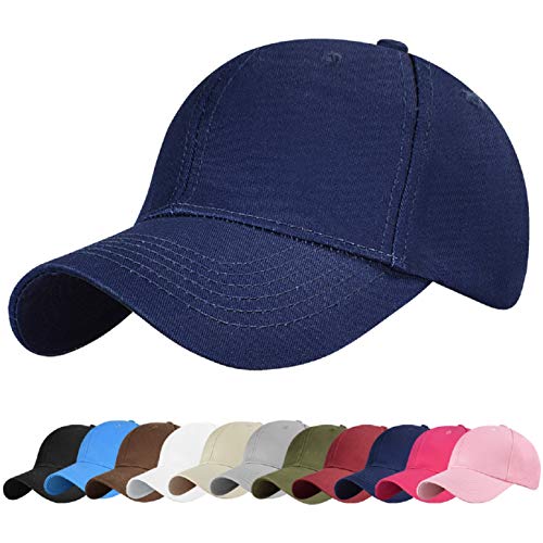 UMIPUBO Gorras Beisbol Deportes Unisex Adjustable al Aire Libre Cap clásico algodón Casual Sombrero Gorras de béisbol (Azul Marino)