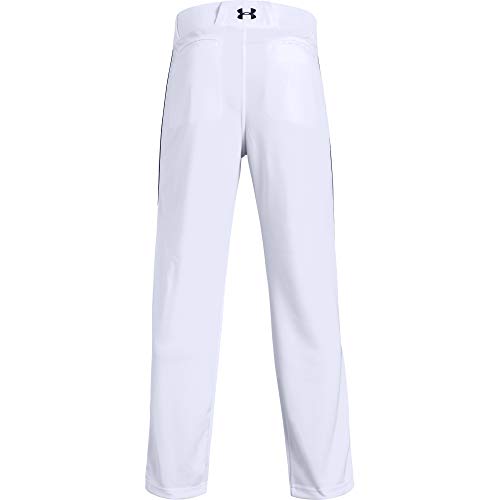 Under Armour Pantalones de béisbol para Hombre Utility con Ribetes relajados, Hombre, Pantalones, 1317259, Blanco (102)/Azul Marino Medianoche, S