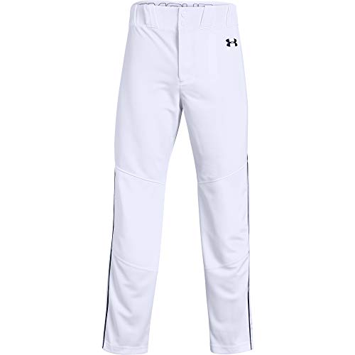 Under Armour Pantalones de béisbol para Hombre Utility con Ribetes relajados, Hombre, Pantalones, 1317259, Blanco (102)/Azul Marino Medianoche, S