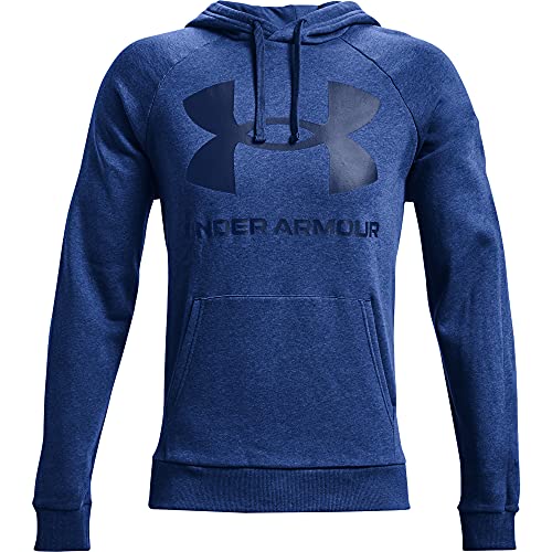 Under Armour Rival Fleece-Sudadera con Capucha para Hombre Camiseta, Tech Blue Light Heather/Indigo (432), L