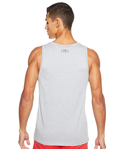 Under Armour Sportstyle Logo Tank Camiseta sin Mangas, Hombre, Gris (Steel Light Heather/Steel Light Heather/Black), L