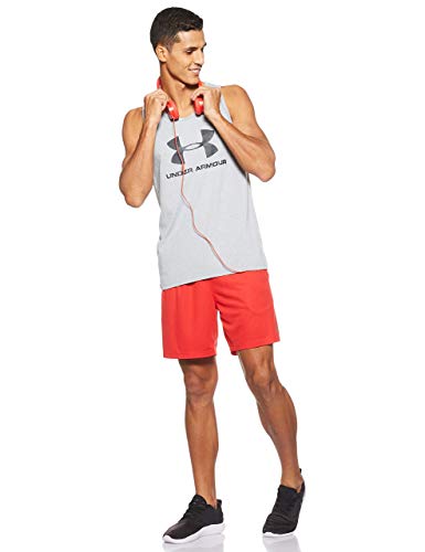 Under Armour Sportstyle Logo Tank Camiseta sin Mangas, Hombre, Gris (Steel Light Heather/Steel Light Heather/Black), L