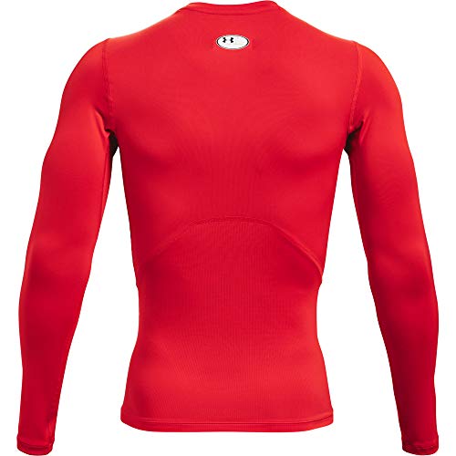 Under Armour UA HG Armour Comp LS, camiseta de manga larga hombre, Rojo (Red / White) , M