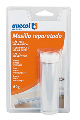 Unecol 8120 - Masilla de dos componentes para reparación de tubería (blíster con tubo, 60 g) color blanco