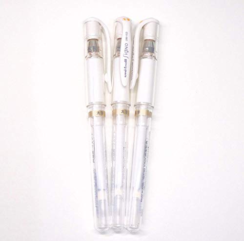 Uni-Ball UM-153 Signo Broad Point Gel Pen White Boligrafo de Gel Punta Gruesa 1mm (Pack de3)