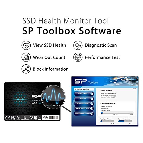 Unidad de Estado sólido 2.5" SATA III 256GB de 7mm con tecnología 3D NAND Flash y tecnología caché SLC (Silicon Power)