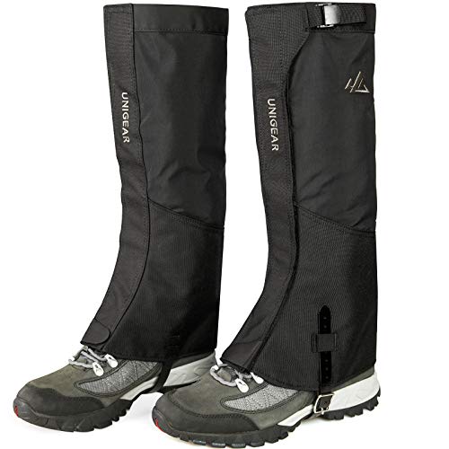 Unigear Polainas 1 Par Impermeable Prueba de Viento Nieve Lluvia Protección para Las Piernas Deporte al Aire Libre Montaña Senderismo Caza Esquí Escalada Guardia Anticorte Transpirable Viajes (L)