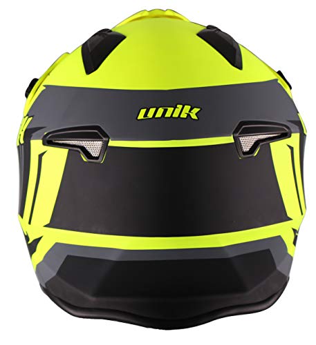 Unik - Casco Jet TRIAL abierto CT-07 R-GRAFF Amarilo Flúor/Negro Mate (XL (61-62 cm.))