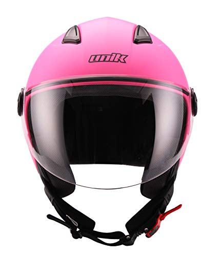 unik CJ-16 Casco Jet Rosa Fluo Opaco S Cj-16-Casco, Hombre, Small