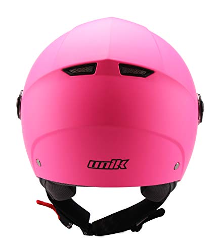 unik CJ-16 Casco Jet Rosa Fluo Opaco S Cj-16-Casco, Hombre, Small