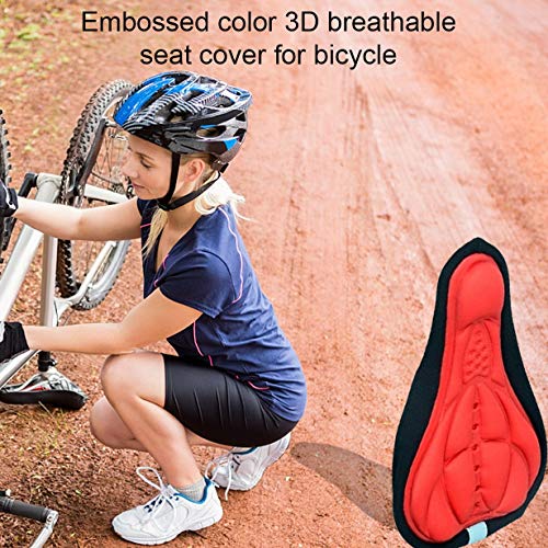 Uniqueheart Breathable 3D Foam Bicycle Saddle Seat Cover Mat MTB Mountain Road Bike Saddle Cover Bike Parts Exquisite