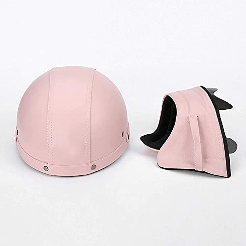 Unisex Abierto Moto Casco, Medio Casco De Motocicleta Retro, Casco del Crucero Bicicleta ECE Homologado， conGafas