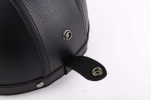 Unisex Abierto Moto Casco, Medio Casco De Motocicleta Retro, Casco del Crucero Bicicleta ECE Homologado， conGafas