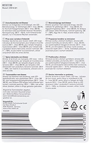 uniTEC 47535 - Interruptor con regulador de intensidad para luz