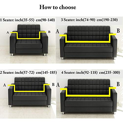 Universal Estiramiento Funda Sofá de 1 2 3 4 plazas, Morbuy Ocio Confort Sofá Cubre Furniture Protector Antideslizante Elastic Soft Sofa Couch Cover (3 plazas,Redondo)