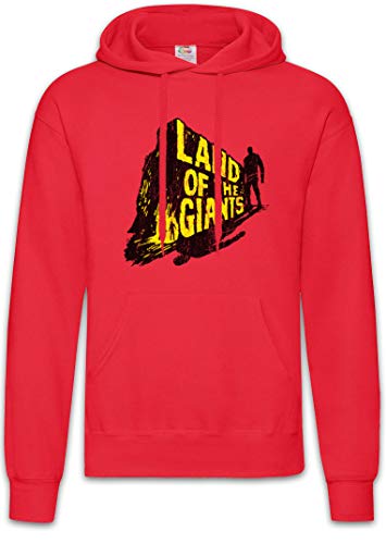 Urban Backwoods Land of The Giants Hoodie Sudadera con Capucha Sweatshirt Rojo Talla L