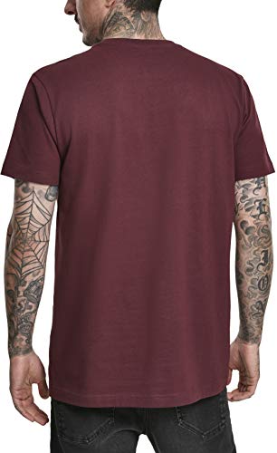 Urban Classics Basic Tee Camiseta para Hombre, Rojo (redwine 02243), L