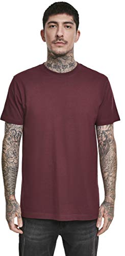 Urban Classics Basic Tee Camiseta para Hombre, Rojo (redwine 02243), L