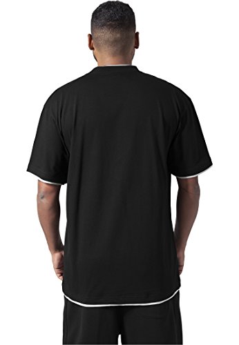 Urban Classics Contrast Tall Tee Camiseta para Hombre, Negro (blk/wht), 6XL
