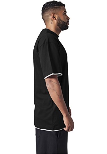 Urban Classics Contrast Tall Tee Camiseta para Hombre, Negro (blk/wht), 6XL