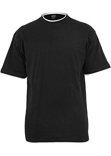 Urban Classics Contrast Tall Tee Camiseta para Hombre, Negro (blk/wht), 6XL
