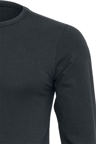 Urban Classics Fitted Stretch L/S tee Camiseta de Manga Larga, Negro (Black 00007), XL para Hombre