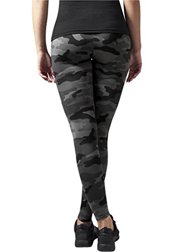 Urban Classics Ladies Camo, Mallas, para Mujer, Negro (Dark Camo), M