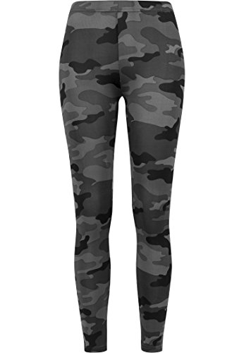 Urban Classics Ladies Camo, Mallas, para Mujer, Negro (Dark Camo), M