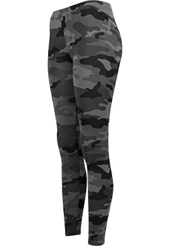 Urban Classics Ladies Camo, Mallas, para Mujer, Negro (Dark Camo), M