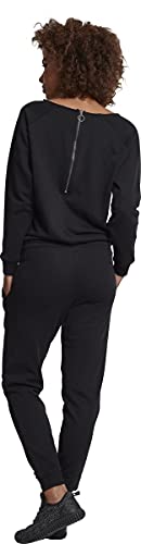 Urban Classics Ladies Long Sleeve Terry Jumpsuit Mono Largo, Negro (Black 00007), XL para Mujer