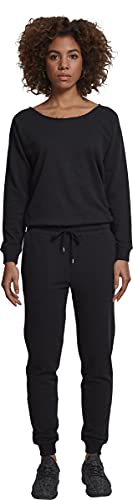 Urban Classics Ladies Long Sleeve Terry Jumpsuit Mono Largo, Negro (Black 00007), XL para Mujer